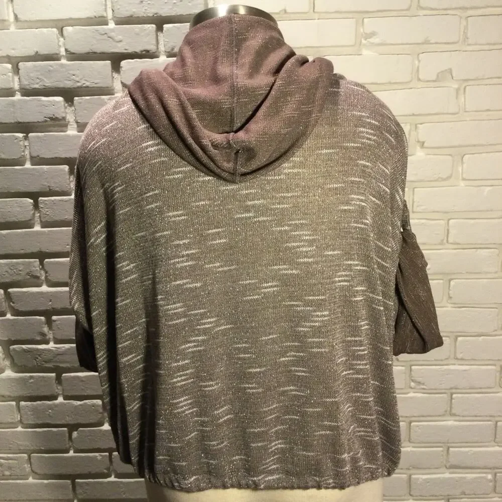 American Rag brown silver sparkle thread sweater 3X - Picture 4 of 5